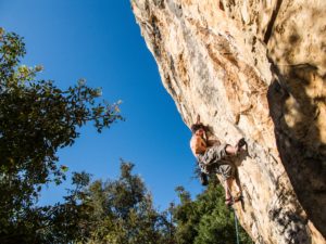 Klettern mit Chalkbag